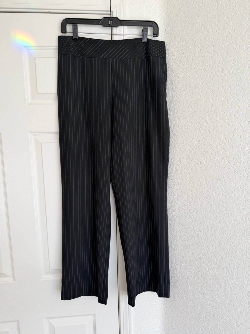 Akris Wool Pin Stripe Pants Black Size 8
